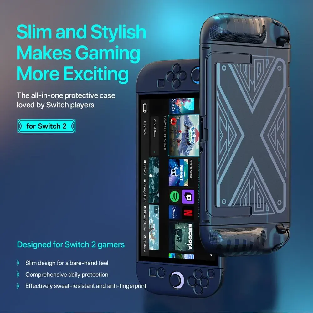 NIB DUX DUCIS Protective Case for Nintendo Switch 2 Black X Design
